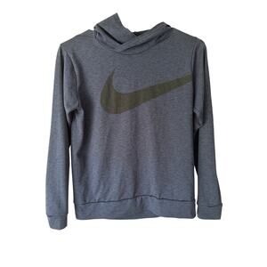 Nike Dri-Fit Youth Boys Medium Blue Pullover Hoodie Nike Logo Athletic